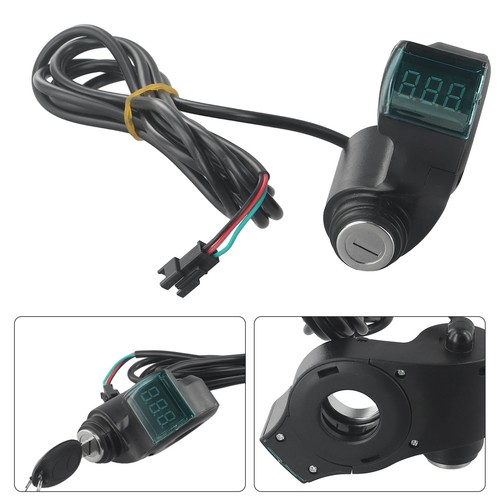 E Bike Scooter Thumb Throttle Lock with Key and Accurate Voltage Display - Picture 5 of 24