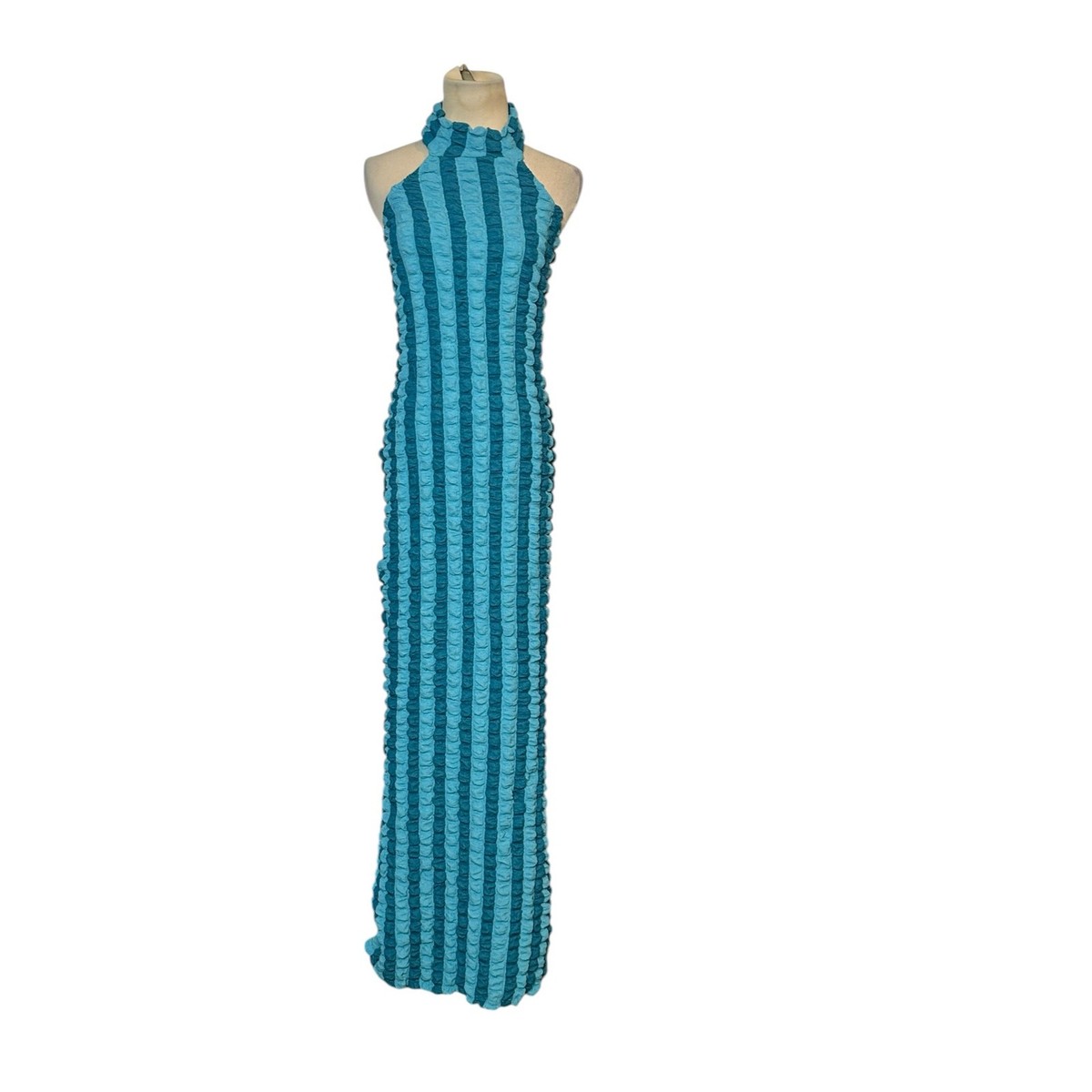 slim fit dress slacks Ribbed Halter Neck Bodycon Maxi Dress