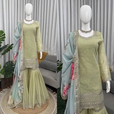 Pakistani Palazzo Suit for Women Bollywood Designer Salwar Kameez Party Wear