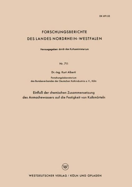 Einfluß Der Chemischen Zusammensetzung Des Anmachewassers Auf Die Festigkeit Von-image