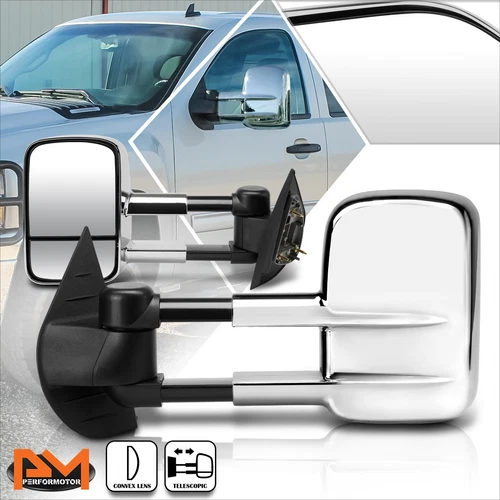 For 07-13 Avalanche/Tahoe/Tahoe/Escalade Manual Telescoping Towing Mirror Chrome