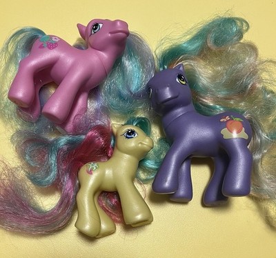 3 x G3 My Little Pony Peach Pfirsich Baby Tea Lily Erdbeere Strawberry