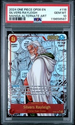 シルバー・レイリー 2024 OP08 JP #118 PSA 10 PSA 10 One Piece Silvers Rayleigh Manga OP08-118 - OP08 - ENGLISH