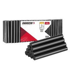 Arrow Full Size Hot Glue Sticks, 200 Pack Black Glue Gun Sticks, 4" and 1/2