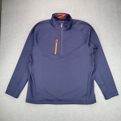 Zero Restriction Tour Series Pullover Mens L Navy Blue 1/4 Zip Golf Jacket