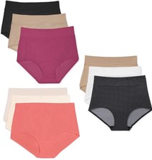 Warner s No Muffin Top Brief Panties, Size Medium, Lot Of 9, NWT