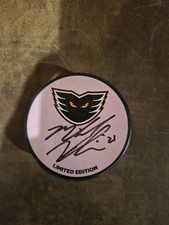 Lehigh Valley Phantoms Mike Vecchione Autographed Pink In The Rink Puck 