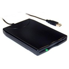 BT144 Slim Black USB External Floppy Disk Drive, Plug  Play, USB Powered