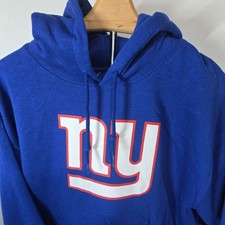 NFL Team Apparel Men's New York Giants Pullover Hoodie Blue Size Medium