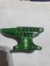 Vintage 1937 John Deere Centennial Advertising Mini Anvil Paperweight J Deere