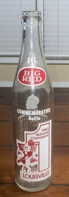 vintage ACL Soda Pop Bottle:  BIG RED of WACO, TX / 1980 LOUISVILLE NAT CHAMPS