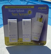 espoir Water Splash Sun Serum Sunscreen SPF 50, 1.69 fl oz, 2-pack EXP 12/2027