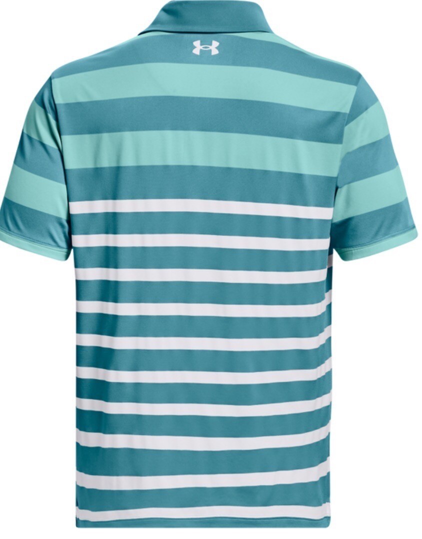 New Men’s Under Armour 1378676-433 UA Men's GOLF Playoff 3.0 Stripe Polo Size S thumbnail 2