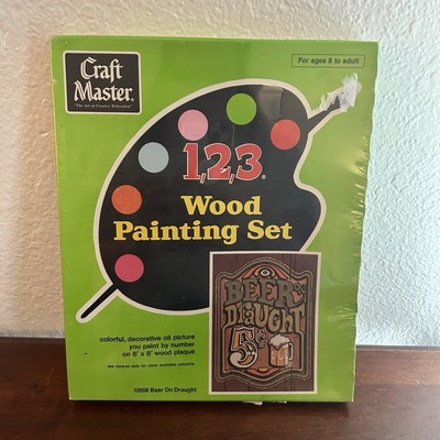 Vintage 1972 Craft Master Paint By Number Set  'Beer On Draught' Rare! NOS