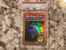 Mickey Mantle 2025 Topps Heritage PSA 10 Chrome Orange 08/25 Refractor #349 POP3