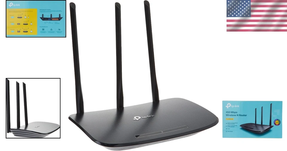 N450 WiFi Router - 450Mbps Wireless Internet Speed - Image 2 of 4