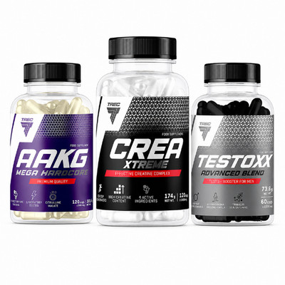 AAKG Mega Hardcore + CREA Xtreme + TESTOXX - Regeneration Libido Up Muscle Boost