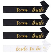4 PCS Bride to Be Sash con,Addio al Nubilato Gadget Sposa,Kit Accessori Addio 
