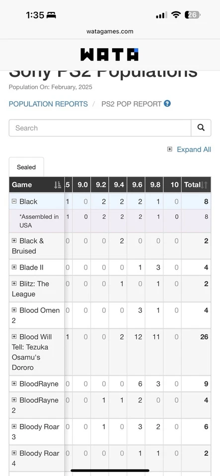 Black EA Sony PlayStation 2 PS2 Factory Sealed & First 9.8 From WATA 9.8 A+ - Image 2 of 4
