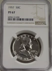 1957 US Franklin Type Silver Half 50c NGC PF67