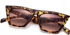 Mosanana Square Cateye Sunglasses for Women 2025/2026 Trendy Fashion Tortoise