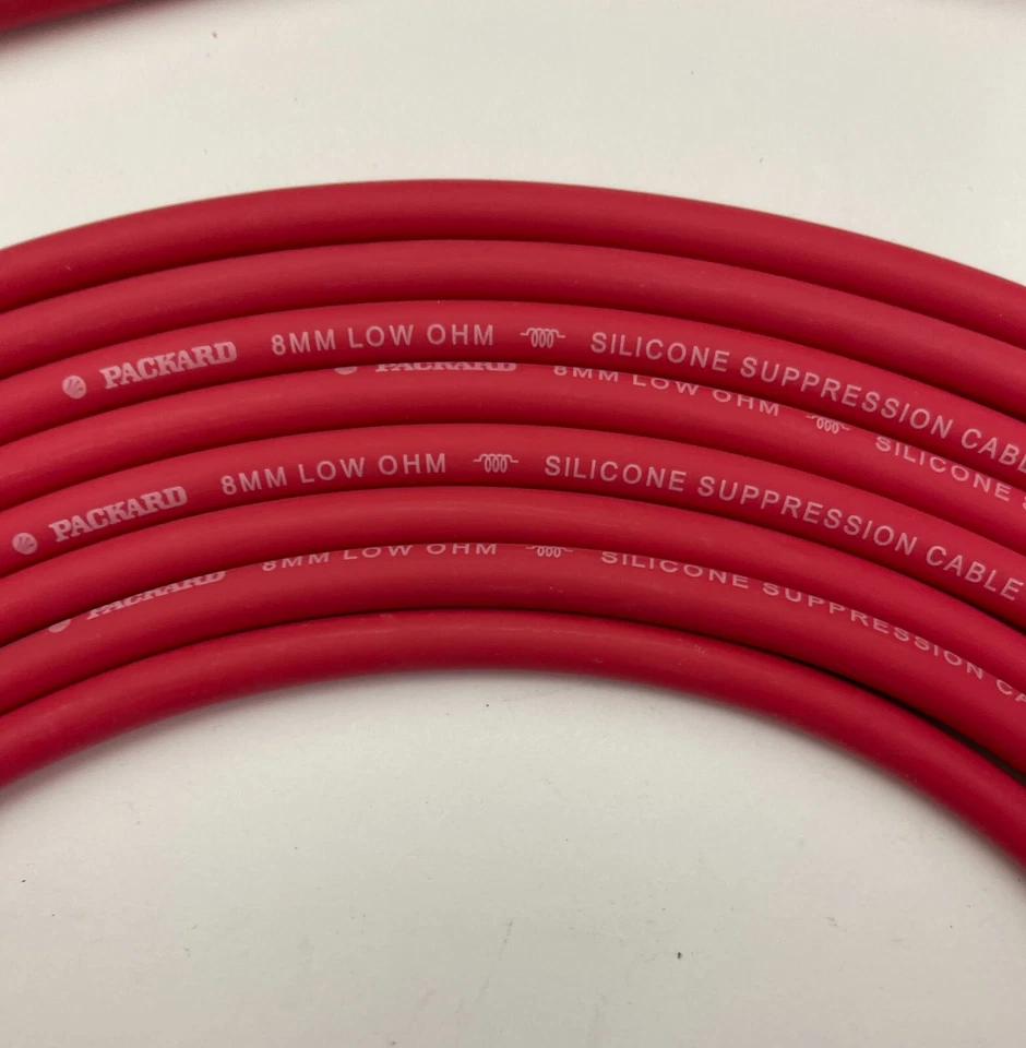 International Harvester 1965-80 cables de bujía roja 392 345 304 tapa de 266 puntos Foto 3 de 4