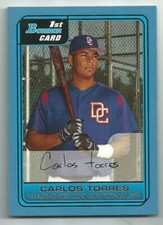 2006 Bowman Carlos Torres 1st Card #488/500 Nats #B65