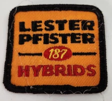 Vintage Lester Pfister 187 Hybrids Patch Hat Shirt Logo Emblem 2X2-1/4 In
