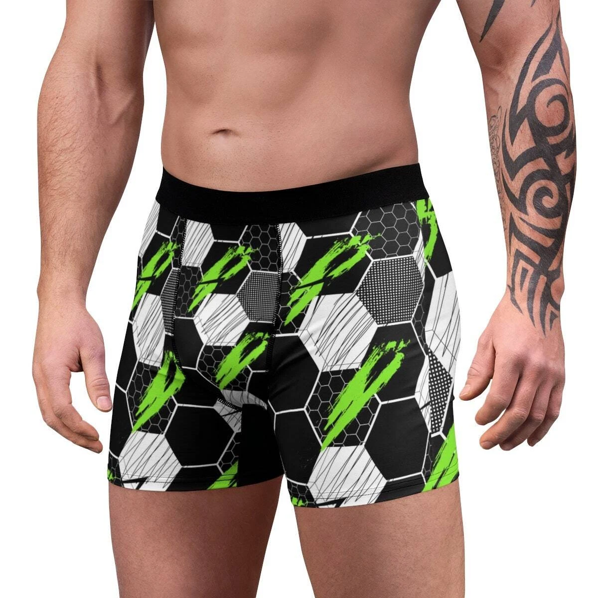 Men's Boxer Briefs, XS-5XL Sports Soccer Football Boxer Briefs, Mens  Underwear