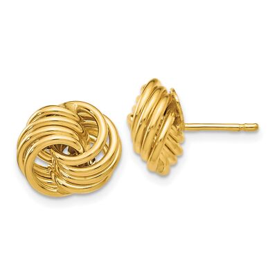 14k Yellow Gold Polished Fancy Post Earrings