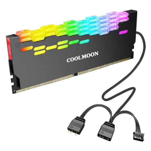 COOLMOON RA-2 RAM-Kühler Auffälliger 5-V-ARGB-Desktop-Speicherkühler mit - Bild 1 von 15