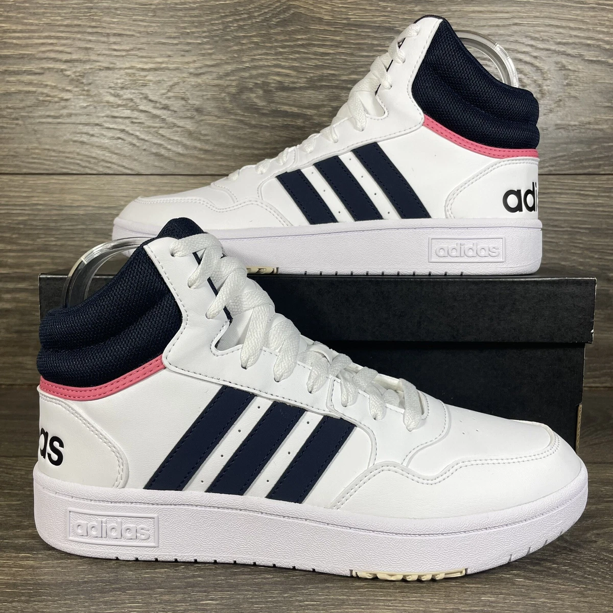Adidas white and pink trainers store