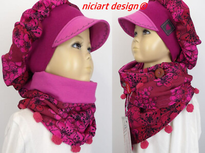 niciart design  F/S BALLONMÜTZE   BALLON MÜTZE Sommermütze  beere BLÜTEN