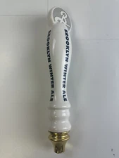 Brooklyn Brewing Winter Ale Beer Tap 12" White Ceramic Tap Handle