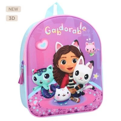 Gabby's Dollhouse 3D Rucksack Mädchen Kinder Schultasche Backpack