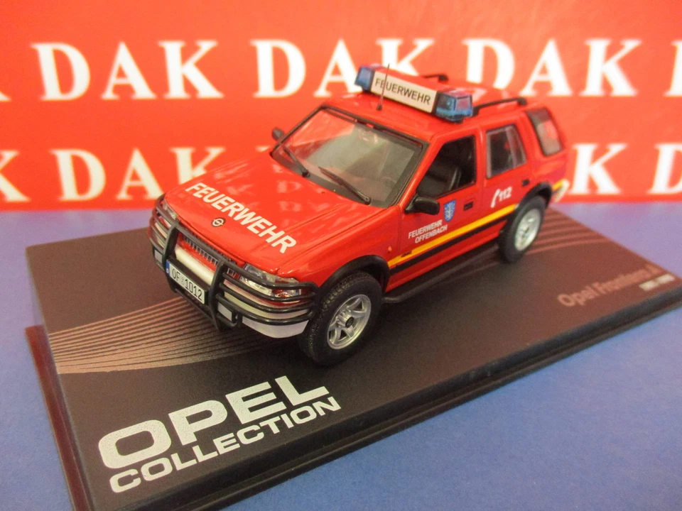 Die cast 1/43 Modellino Auto Opel Frontera A Pompieri 1991-98 - Immagine 2 di 4