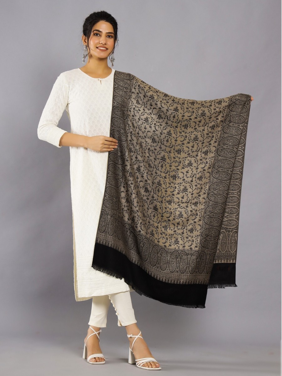 Pashmina reversibile in viscosa Sankya. Sciarpa con motivo paisley verde. - Italia Pashmina reversibile in viscosa Sankya. Sciarpa con motivo paisley verde. - Italia