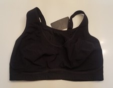 Syrokan Sports Bra 40F Black Sporty Wireless Hook/Eye Active Comfort A297
