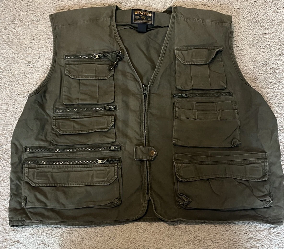 John Rich And Bros Woolrich Fishing Vest Utility Photographer XL