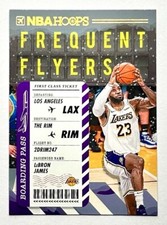 2020-21 NBA Hoops LeBron James Frequent Flyers Gold Foil NBAHoops Logo #3 Lakers