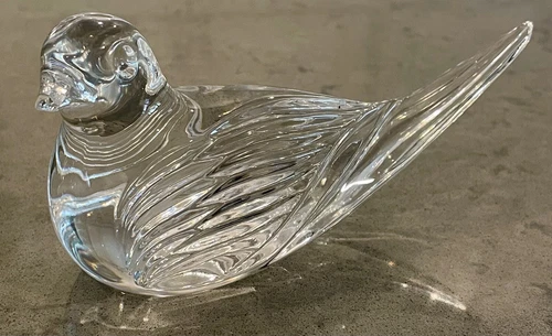 Vintage Waterford Crystal Bird Paperweight Figurine 5.5"