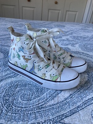 Hot Topic Dinosaur High Top Canvas Sneakers Size