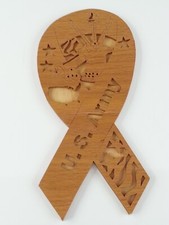 US Army Wood Ribbon Laser Wood Carving