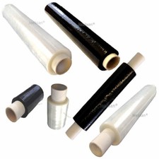 STARKE SCHRUMPFFOLIE PALETTENFOLIE KLAR SCHWARZ STRETCH GUSS PAKET HAFTFOLIE LANG