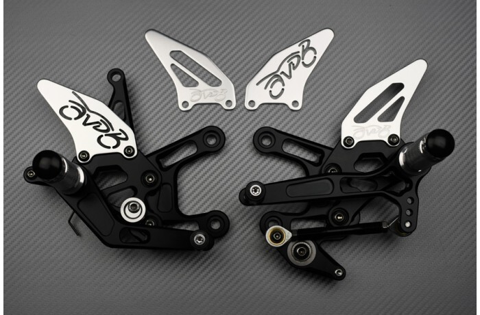 Repose-pieds arrière CBR 600 RR en alu CNC argenté pour moto Honda 2007-2008