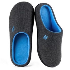 Women's Original Two-Tone Memory Foam Slipper 7-8 Dark Grey/Blue