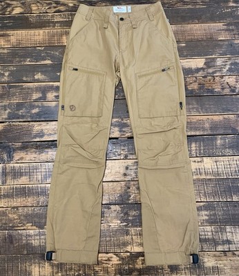 Fjallraven Womens 26 Short Abisko Lite Trekking Trousers G-1000 Buckwheat Tan