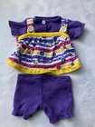 Vintage Cabbage Patch Kids/Doll Clothes Small Purple Top & Shorts (605)