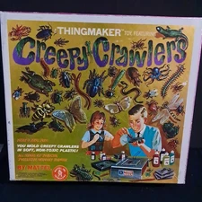 vintage creepy crawlers 1964 mattel thingmaker gold box with instructions 