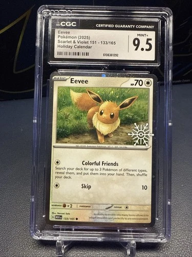 Eevee 133/165 SV 151 Holiday Calendar CGC 9.5